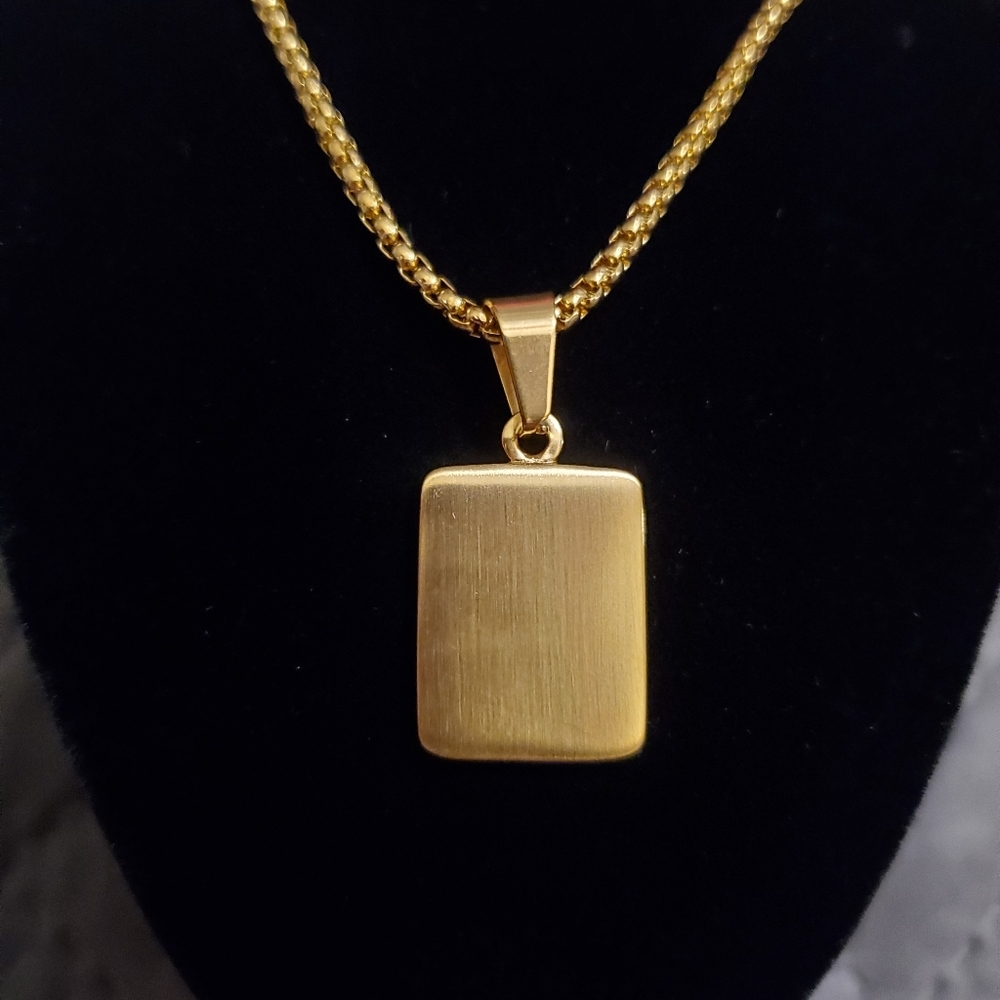 New Gold Plated Initial "F" Box Chain Neck… - Picture 3 of 7